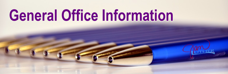 General Office Information for Jan Luther, The EGO Tamer®